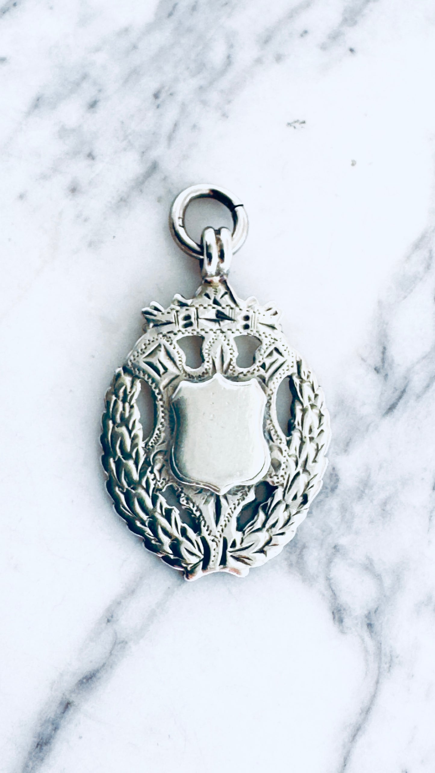 No.5 Antique Fob Pendant – Sterling Silver