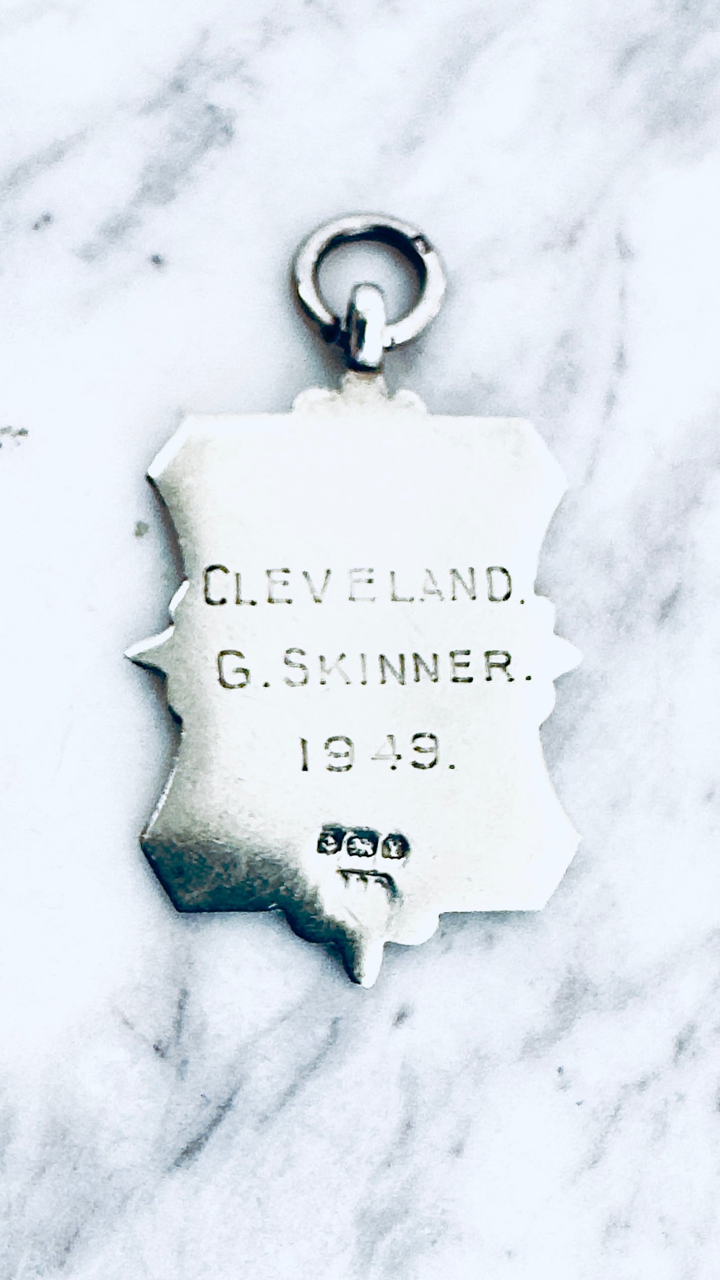 No.9 Vintage Fob Pendant – Sterling Silver