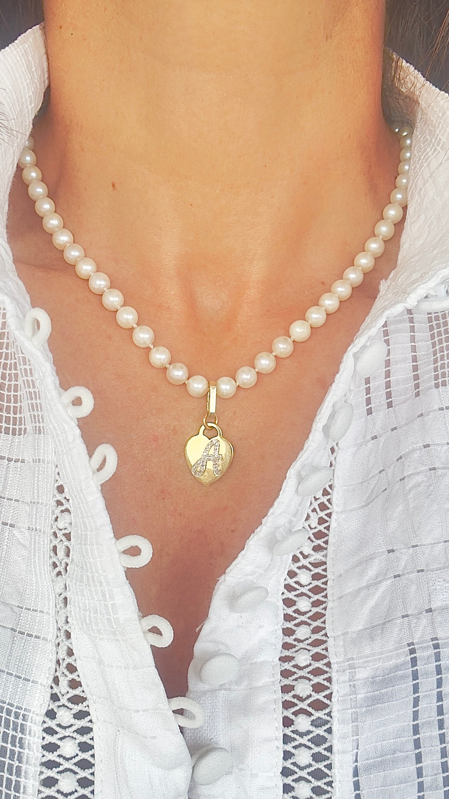 Vintage Cultured Pearl Necklace with 9 Carat Gold Clasp