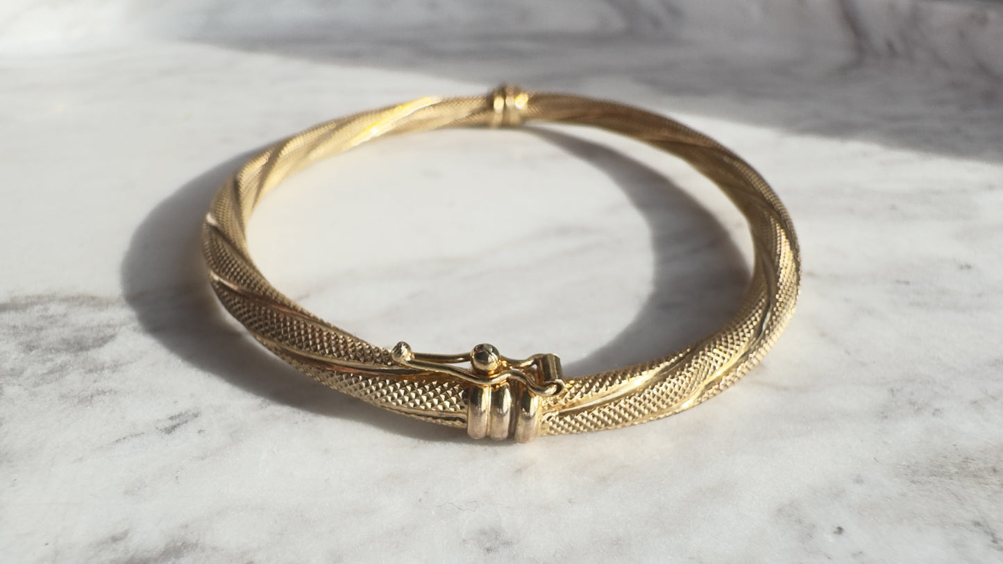 9 Carat Gold Engraved Bracelet - No2