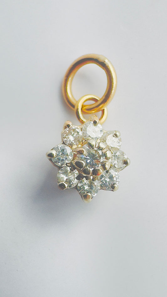 Vintage Diamond Floral Pendant