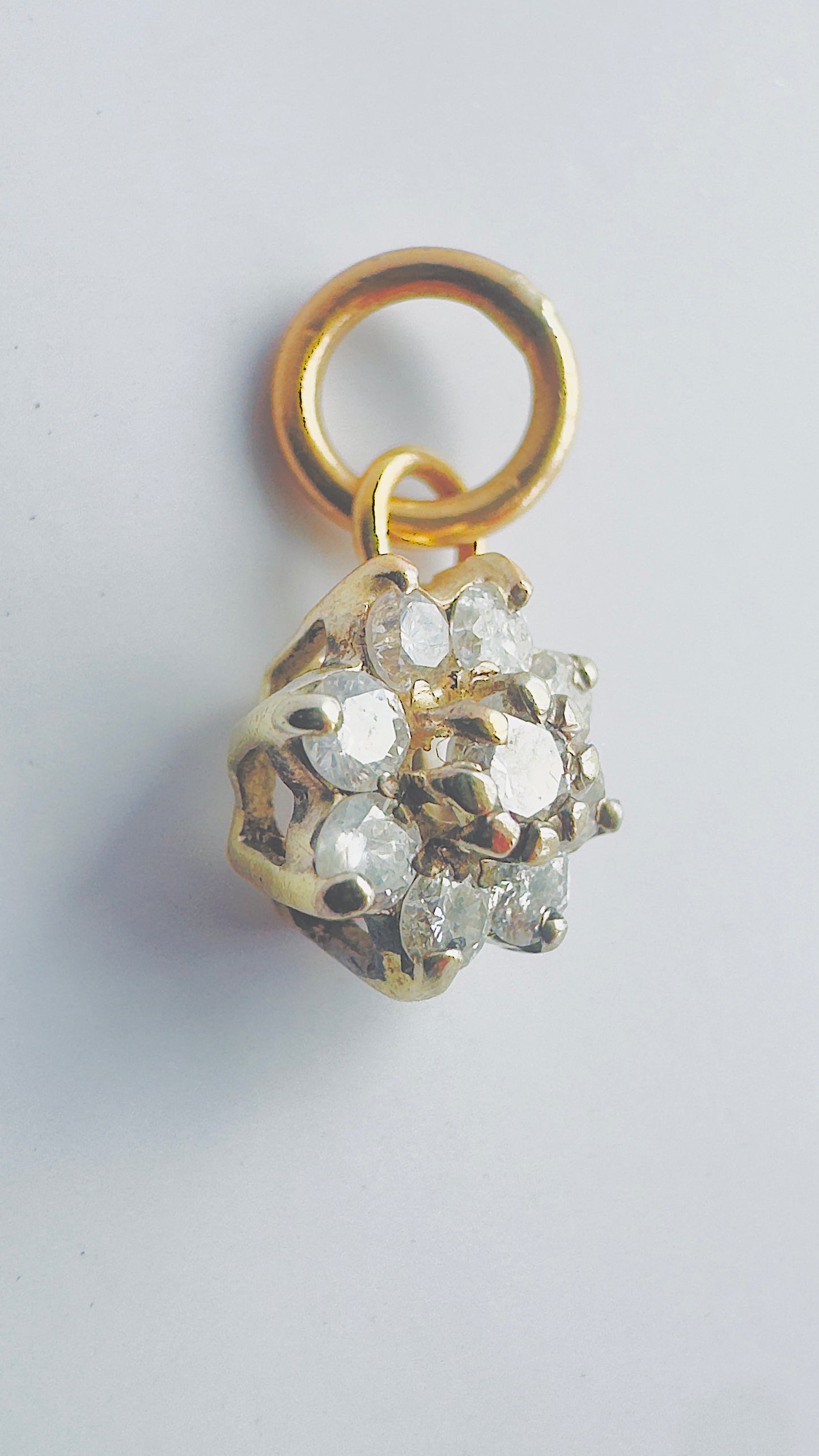 Vintage Diamond Floral Pendant