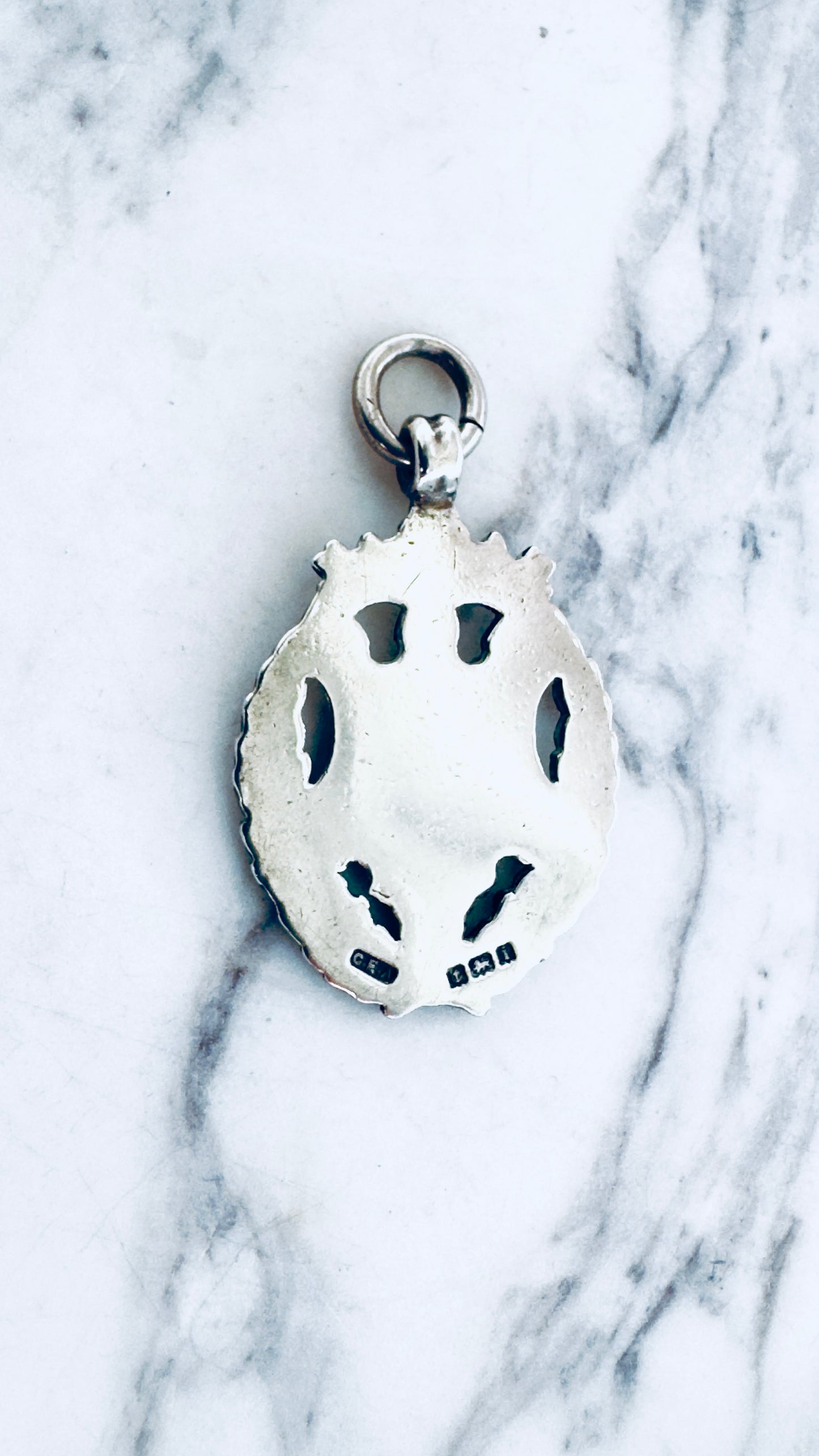 No.5 Antique Fob Pendant – Sterling Silver