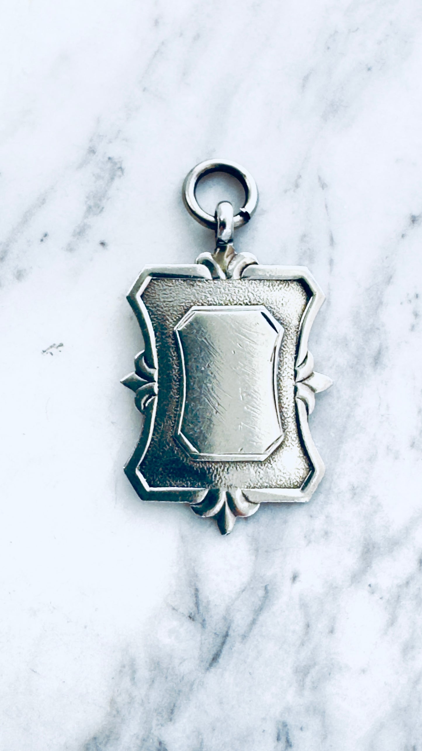 No.9 Vintage Fob Pendant – Sterling Silver