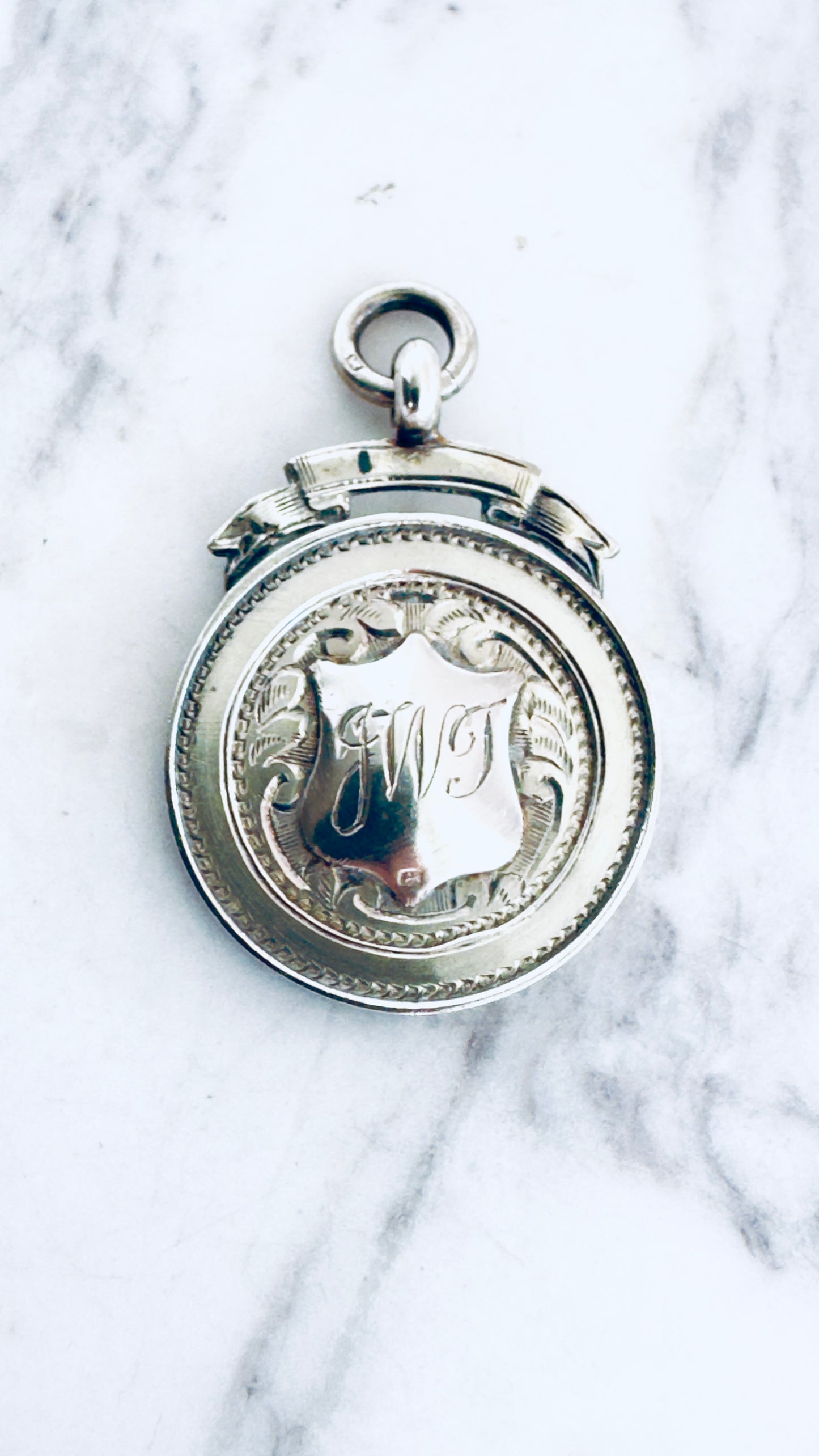 No.3 Vintage Fob Pendant – Sterling Silver