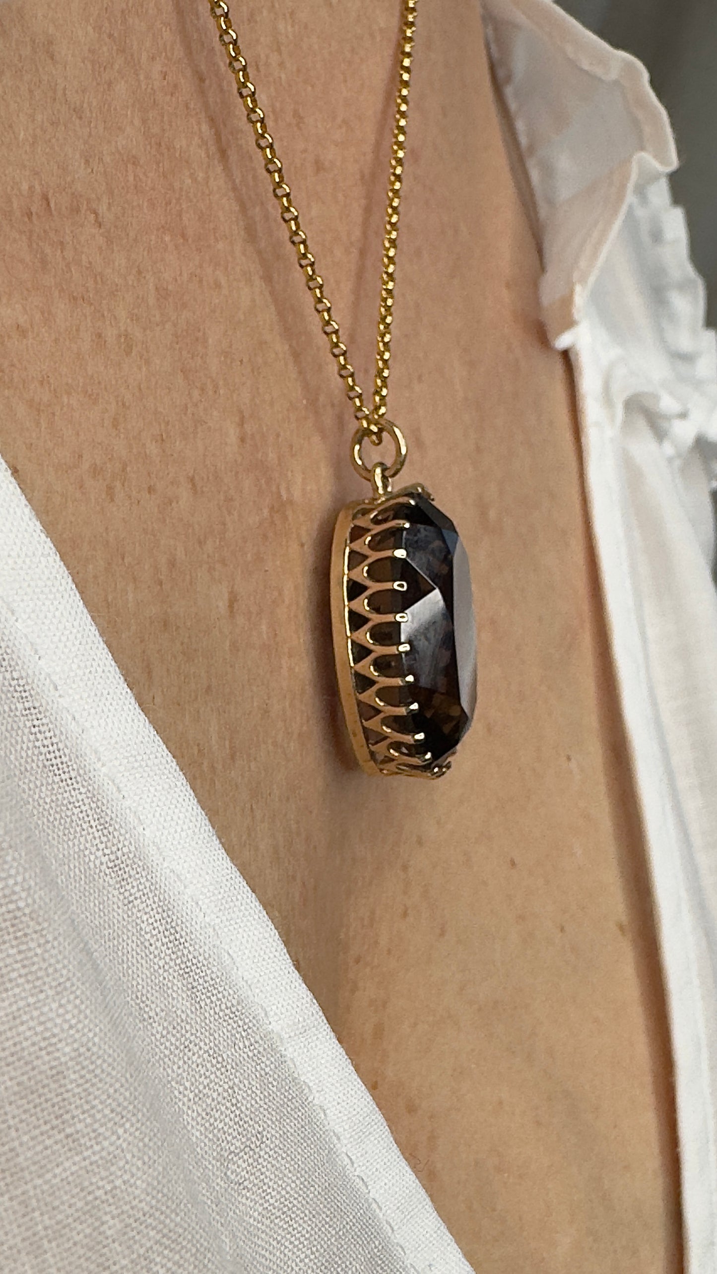 Vintage Smoky Quartz Pendant
