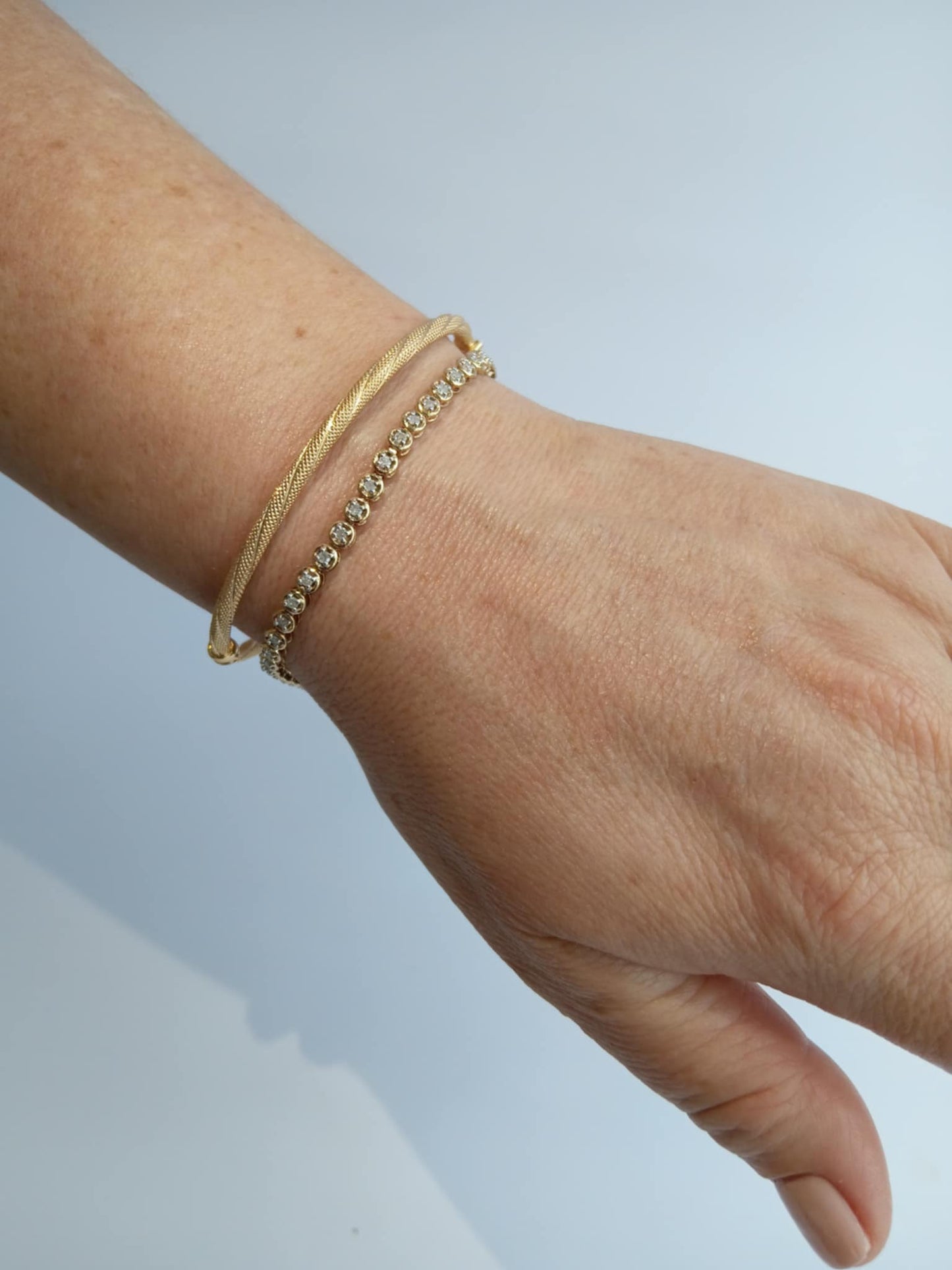 9 Carat Gold & Diamond ‘Tennis’ Bracelet