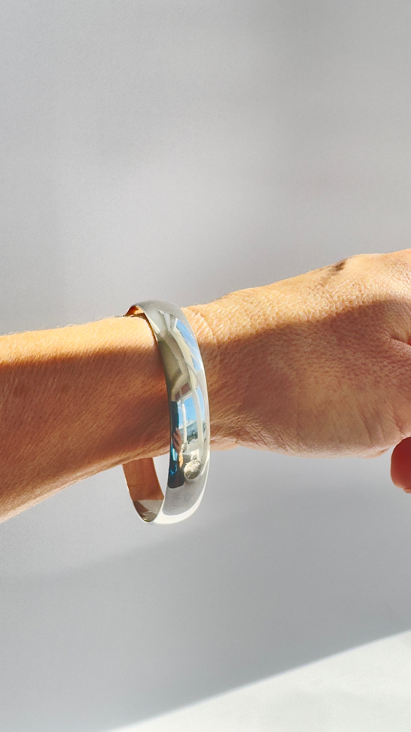 Chunky Vintage Sterling Silver Bangle