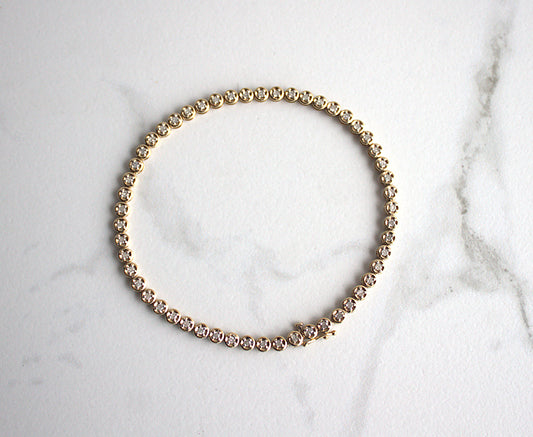 9 Carat Gold & Diamond ‘Tennis’ Bracelet
